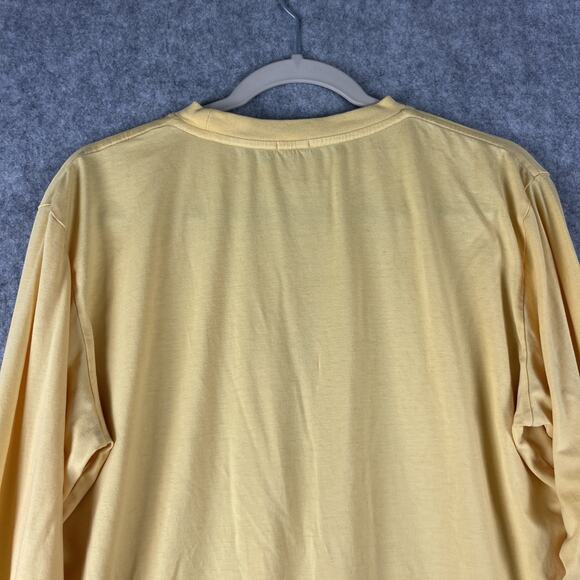 Son Of A Tailor T-Shirt Mens Large Yellow Organic Cotton Crew Neck Long Sleeve - Picture 10 of 12